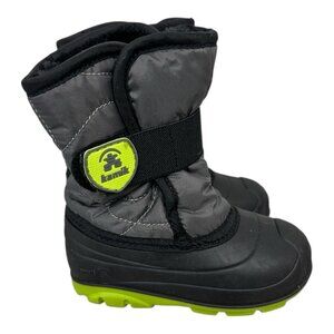 KAMIK Toddler Black and Green Snowboots Snowbug Size 8